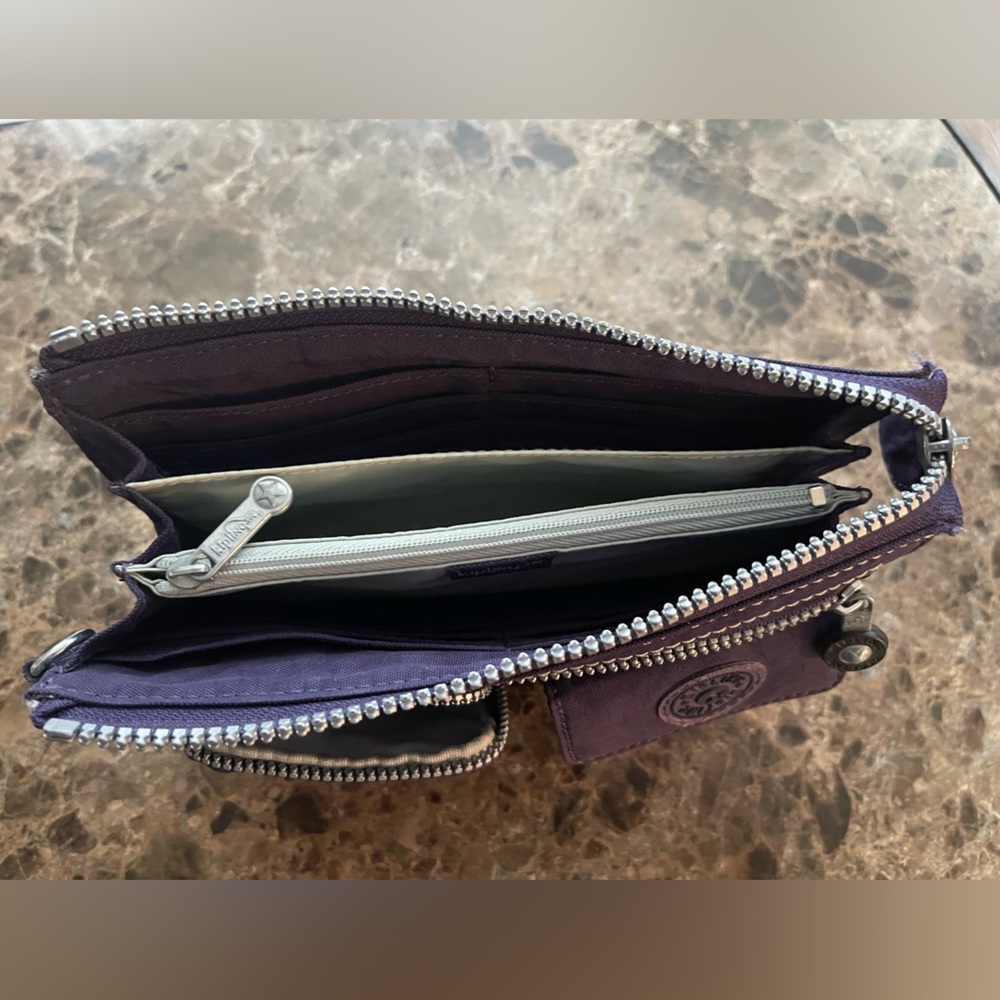 Kipling Dark Purple Clutch Wallet - Picture 5 of 12